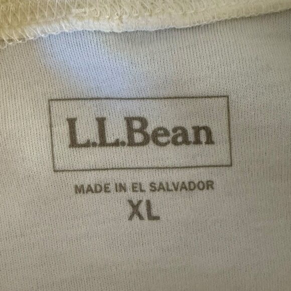 L.L. Bean Classic Lightweight Soft-Cotton Turtleneck Sweater Cream Men's Size XL - Picture 8 of 11